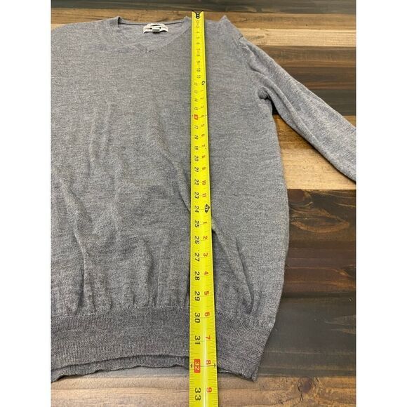 Joseph Abboud Merino Wool Sweater 2XLT Gray V-Neck Lightweight Pullover Casual - Picture 7 of 7